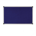 Tableau d'affichage 90x60 tissu bleu cadre aluminium