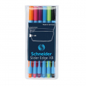 Pochette de 6 stylos Schneider Slider edge XB couleurs