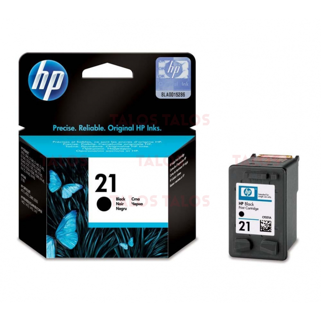 Cartouche HP 21 noire pour imprimante jet d'encre - Talos