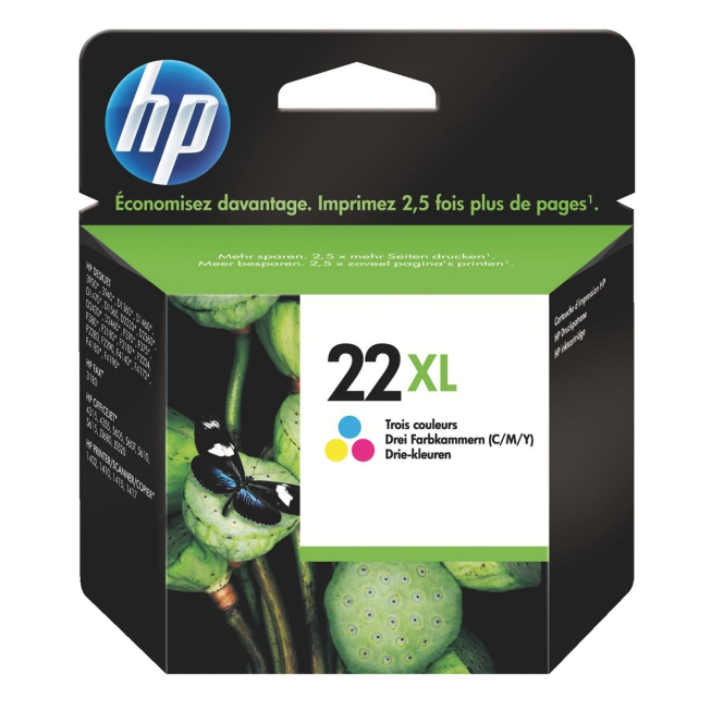 Cartouche HP 22XL haute capacité 3 couleurs
