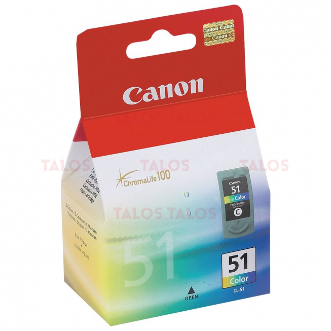 Cartouche Canon CL-51 3 couleurs pour imprimante jet d'encre - Talos