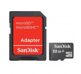 Carte mémoire Sandisk Micro SDHC avec adaptateur 32 Go
