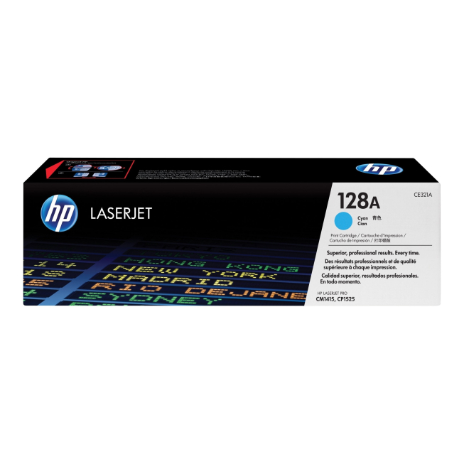 Toner HP 128A cyan pour imprimante laser