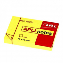 Notes repositionnable Apli 75x50 jaune 100F