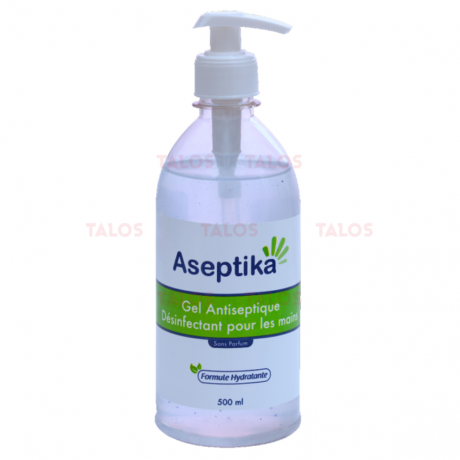 Gel Mains hydroalcoolique Antiseptique Aseptika 500 ml