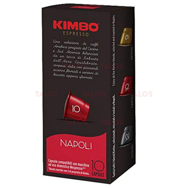 Paquet de 10 capsules kimbo NAPOLI compatible Nespresso