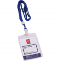 Porte badge PVC vertical DELI 95X68MM avec fil paquet de 50
