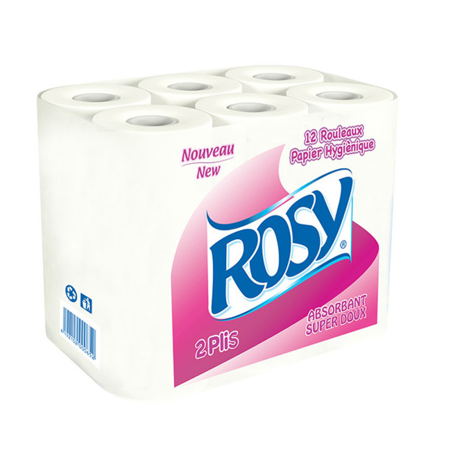 Papier Hygiénique ROSY 48 Pièces - Doux, résistant et absorbant