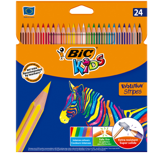 Boite de 24 BIC Kids Crayons de Couleur