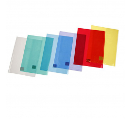 Protége cahier cristal 17x22 couleurs assorties