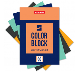 Bloc-notes collé ErichKrause® Color Block A6 60 feuilles