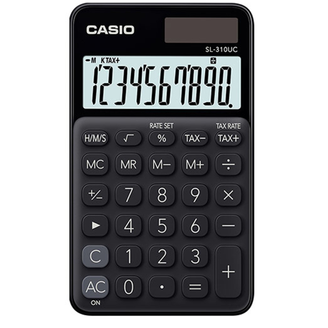 Calculatrice de bureau Milan noire 12 chiffres - Talos