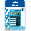 Calculatrice de poche bleue à 8 chiffres, avec étui