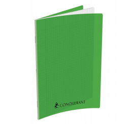 Cahier piqûre Conquérant 24x32 192 pages seyes vert