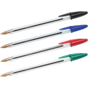 Pochette de 4 stylos Bic cristal Medium couleurs assorties