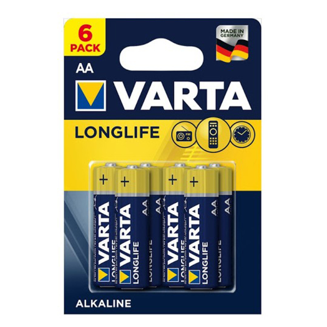 6x PILES LONGLIFE EXTRA LR03 AAA VARTA - Talos