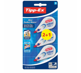 Tipp-Ex correcteur roller Mini Pocket Mouse, blister de 2+1 gratuit