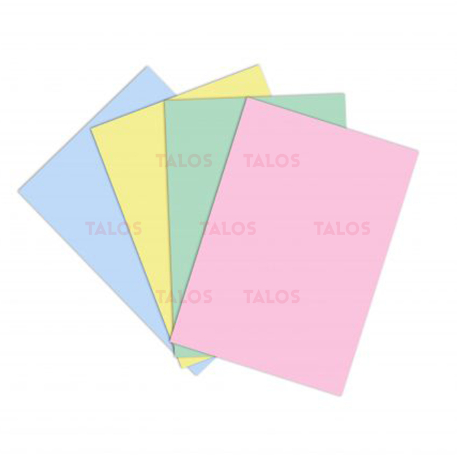 Chemise bristol pastel 160g Couleurs assorties paquet de 100 - Talos