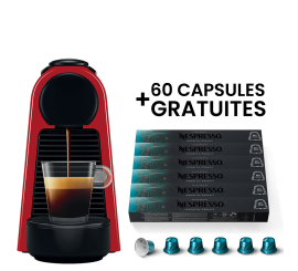 MACHINE À CAFÉ NESPRESSO MINI ESSENZA + 60 capsules gratuites